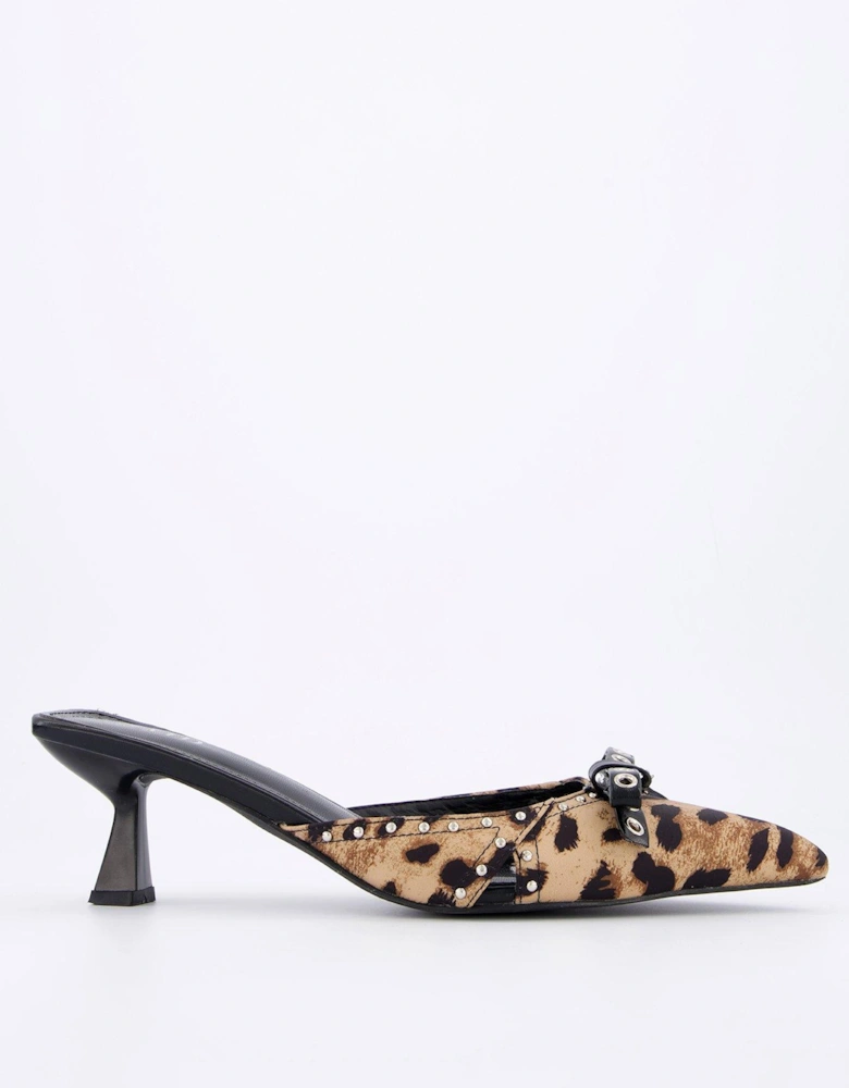 Tinsley Kitten Heel Mules - Leopard