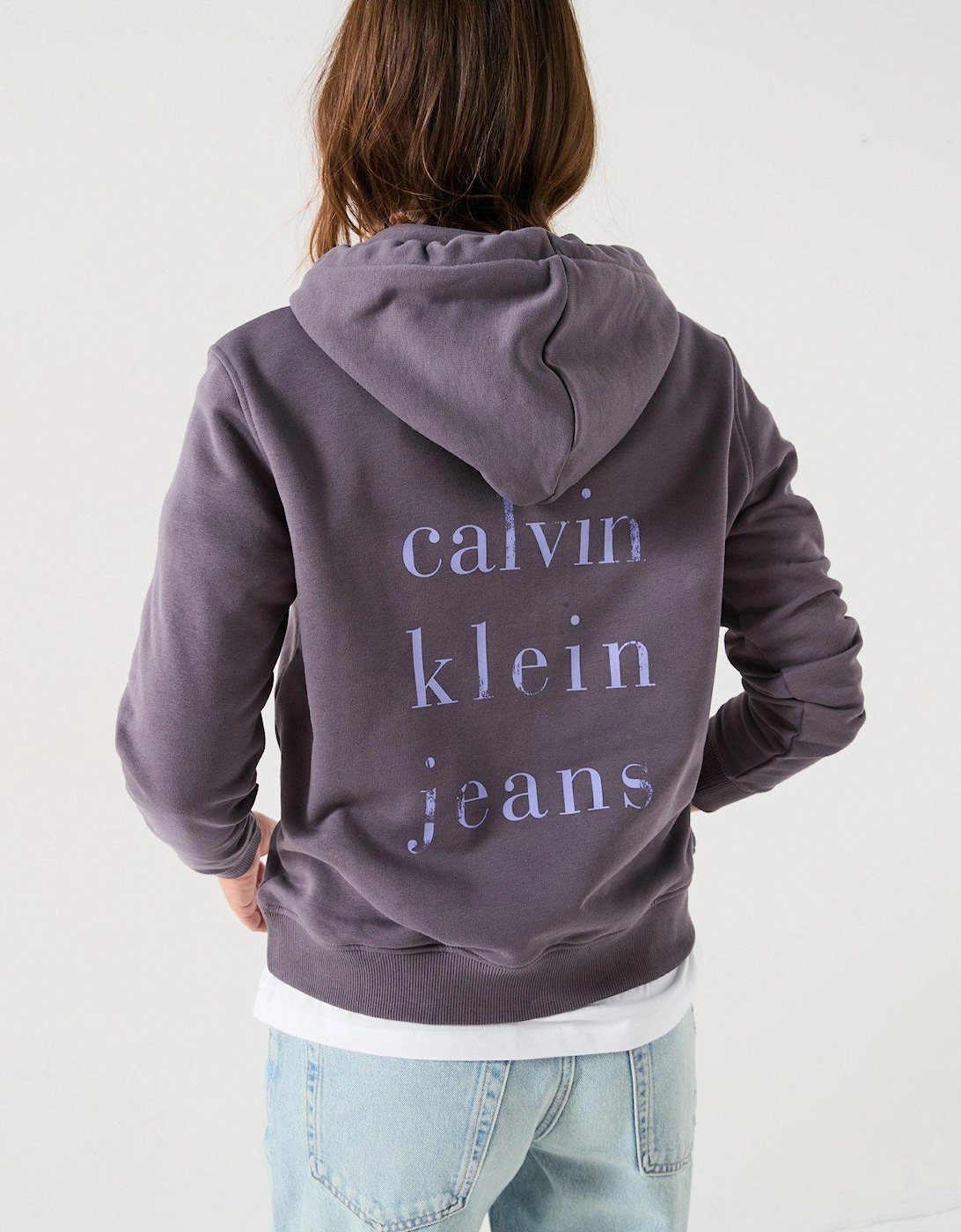 Graphic Back Hoodie - Grey