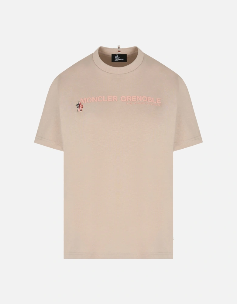 Womens Branded Cotton T-Shirt Pink