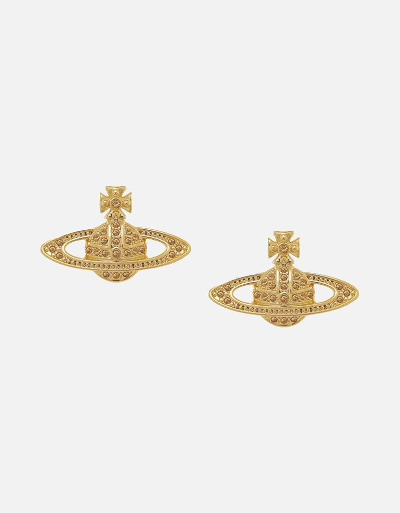 Mini Bas Relief Earrings Gold