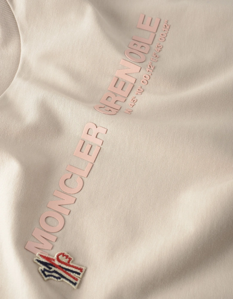 Womens Branded Cotton T-Shirt Pink
