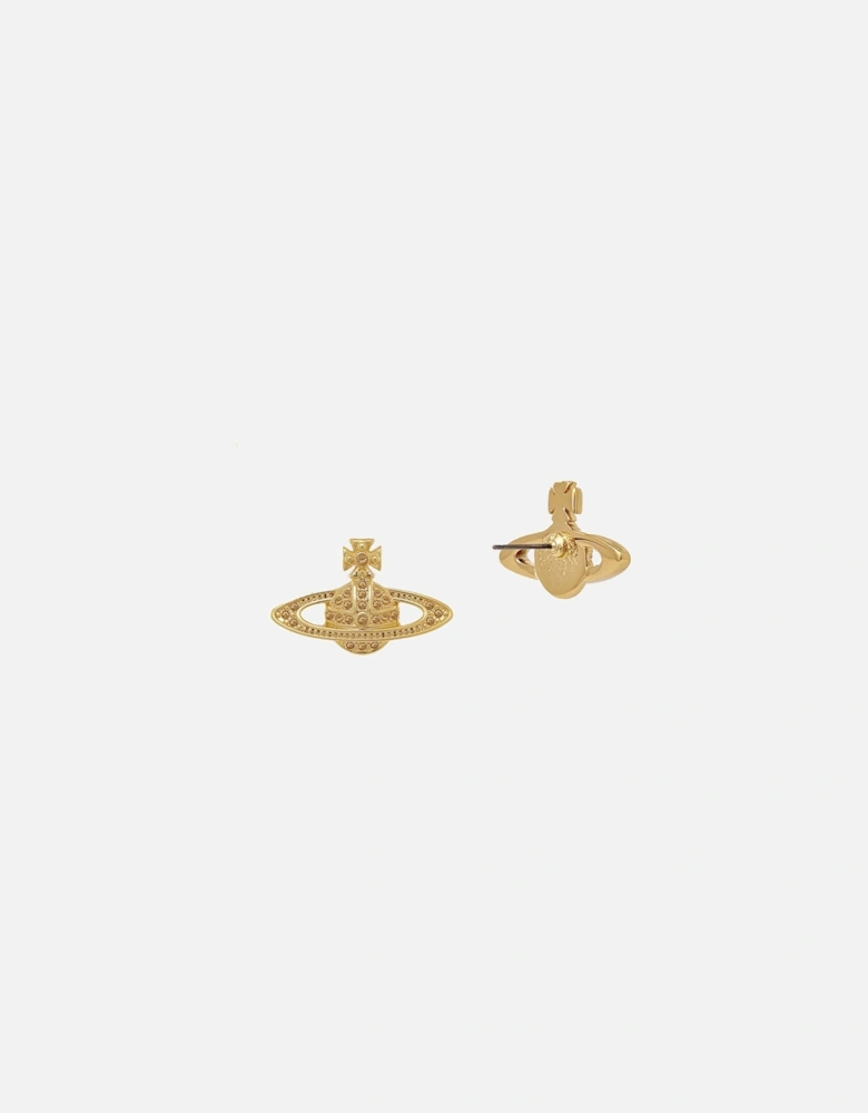 Mini Bas Relief Earrings Gold
