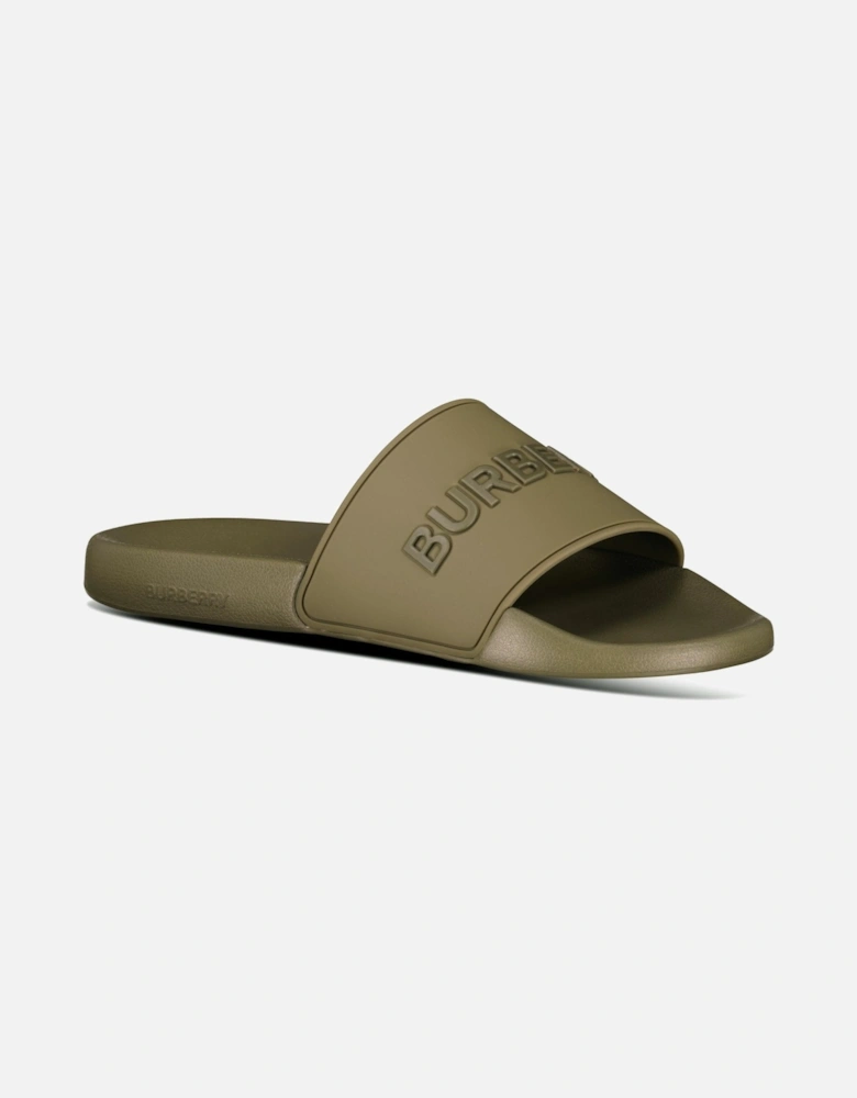 Logo Tech Furley Sliders Dark Green