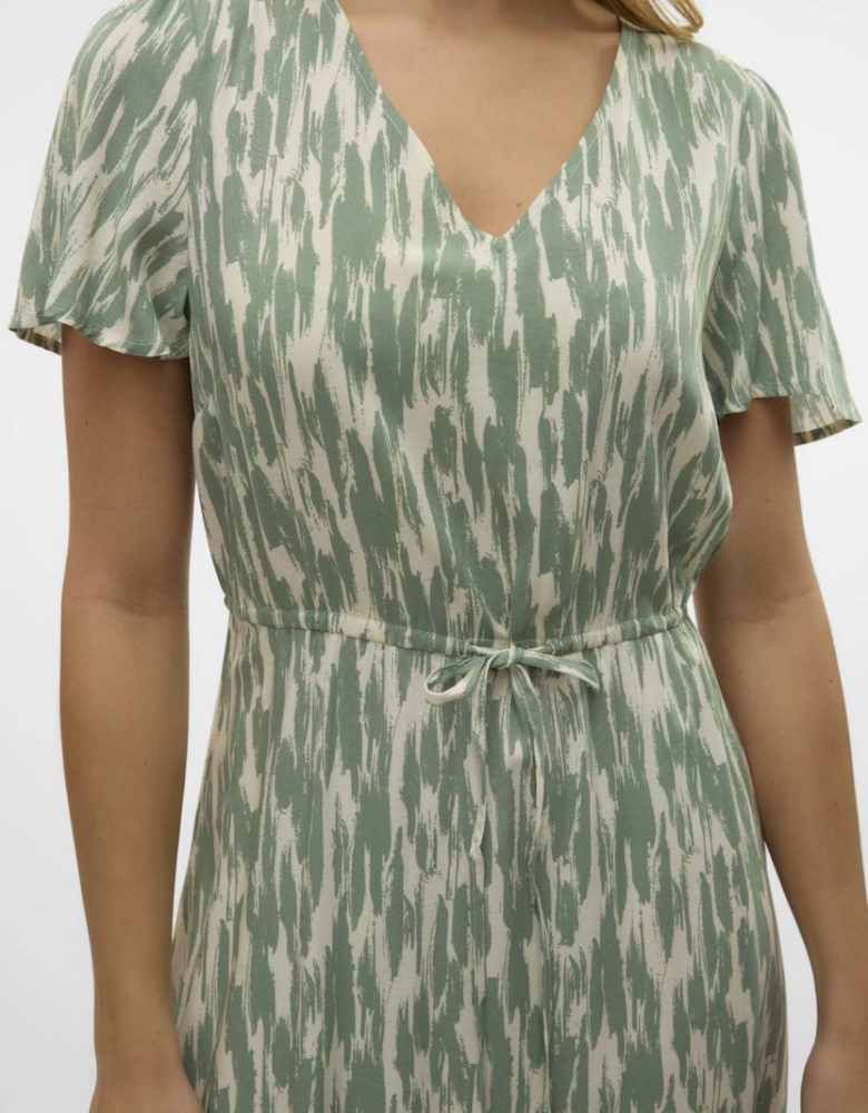 Easy Joy Short Sleeve Short Dress Birch Hedge Green Josey