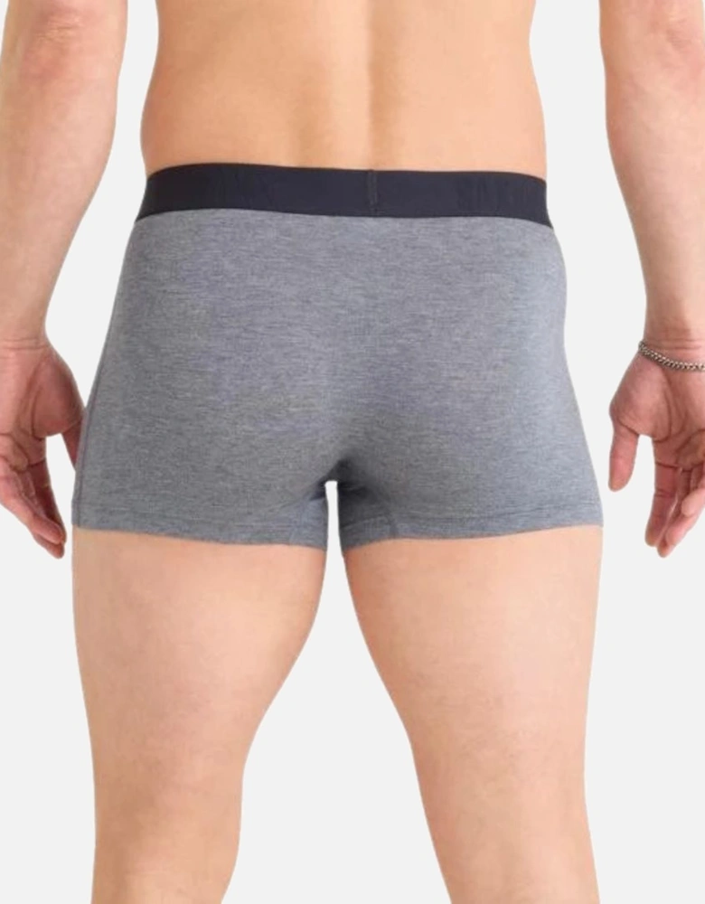 Vibe Xtra Soft Fly Boxer Trunk 3", Dark Grey Heather