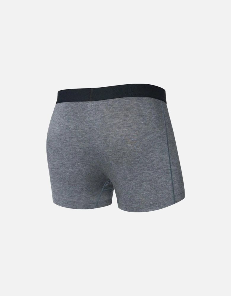 Vibe Xtra Soft Fly Boxer Trunk 3", Dark Grey Heather
