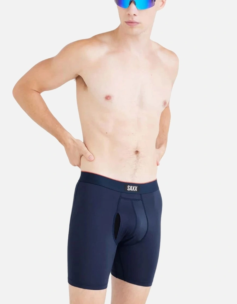 Multi-Sport Performance Fly Boxer Brief 6", Navy