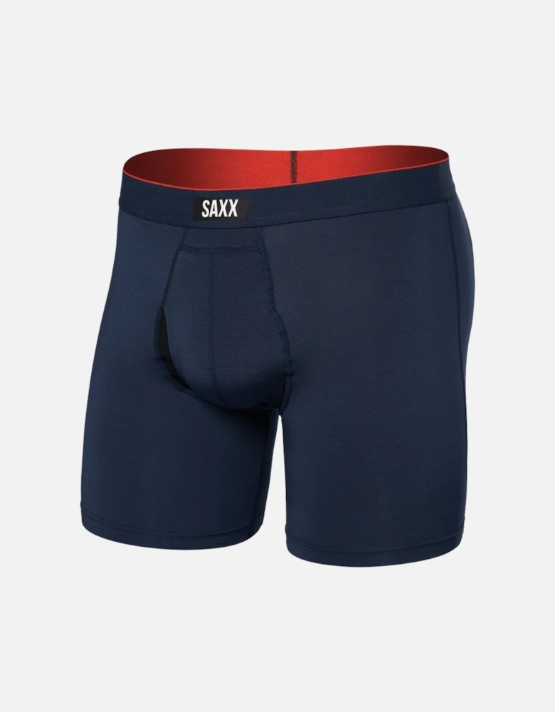 Multi-Sport Performance Fly Boxer Brief 6", Navy