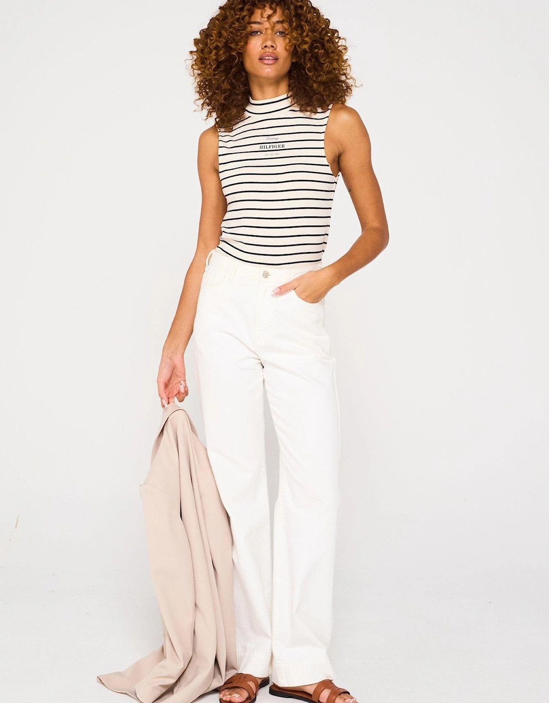 Monotype Logo High Neck Top - Multi
