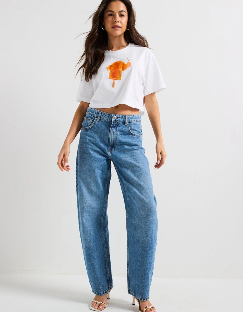 Cropped T-Shirt - White