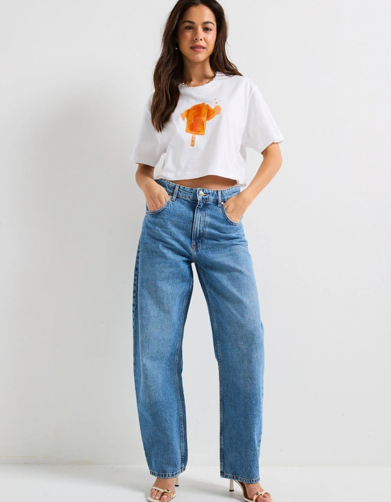 Cropped T-Shirt - White