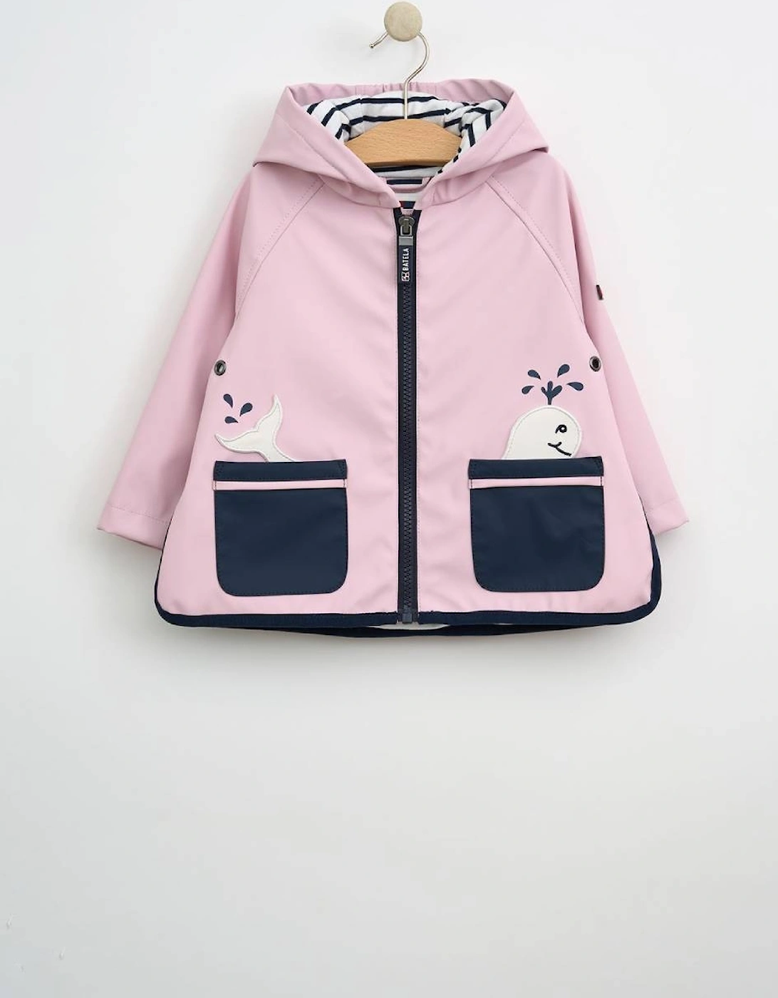 Baby's Whales Raincoat with Cotton Lining Light Rose, 6 of 5