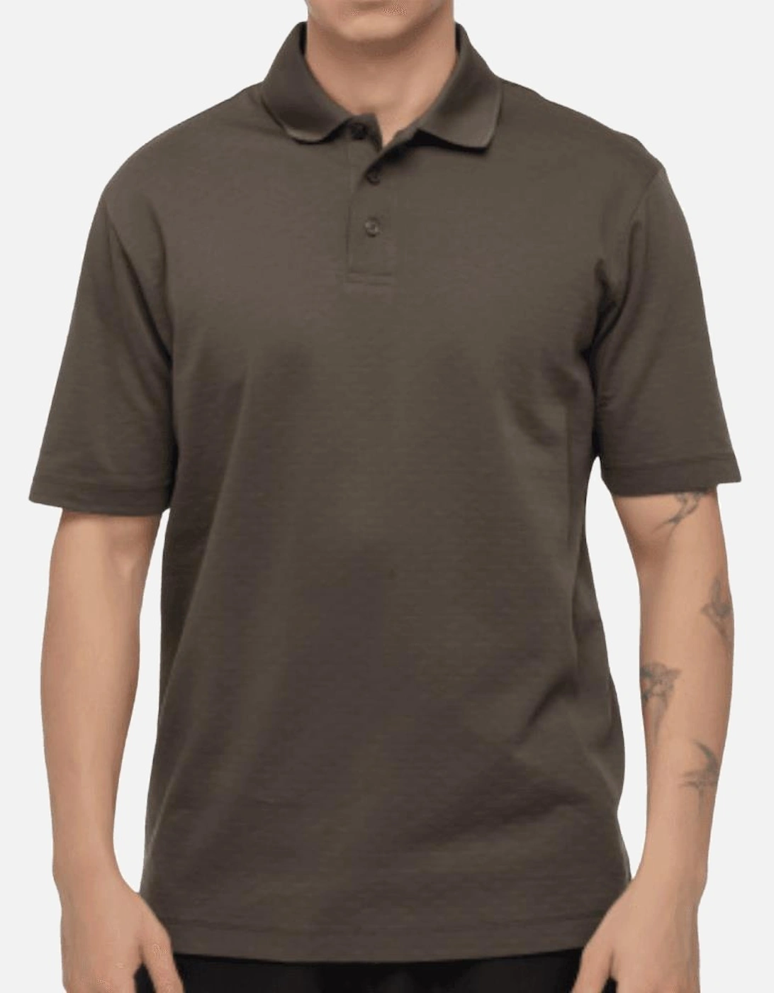 Mercerized Cotton Khaki Polo Shirt, 3 of 2