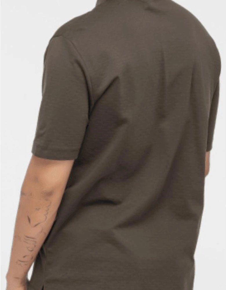 Mercerized Cotton Khaki Polo Shirt
