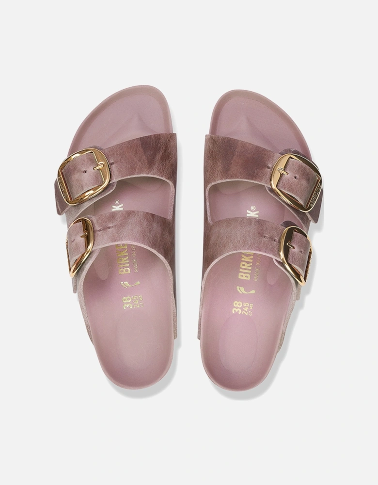 Birkenstock Women's Arizona Big Buckle Natural Leather Oiled Narrow Fit Lavender