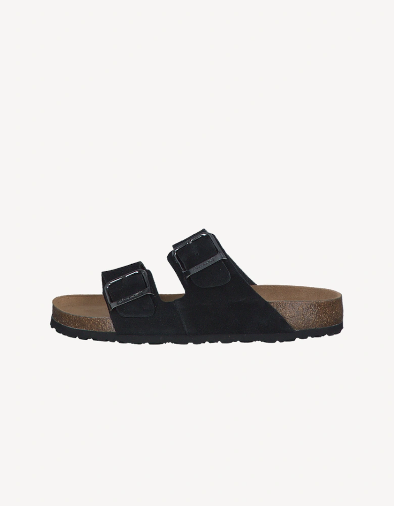 Women's 1-27543-42-001 Leather Mule Black