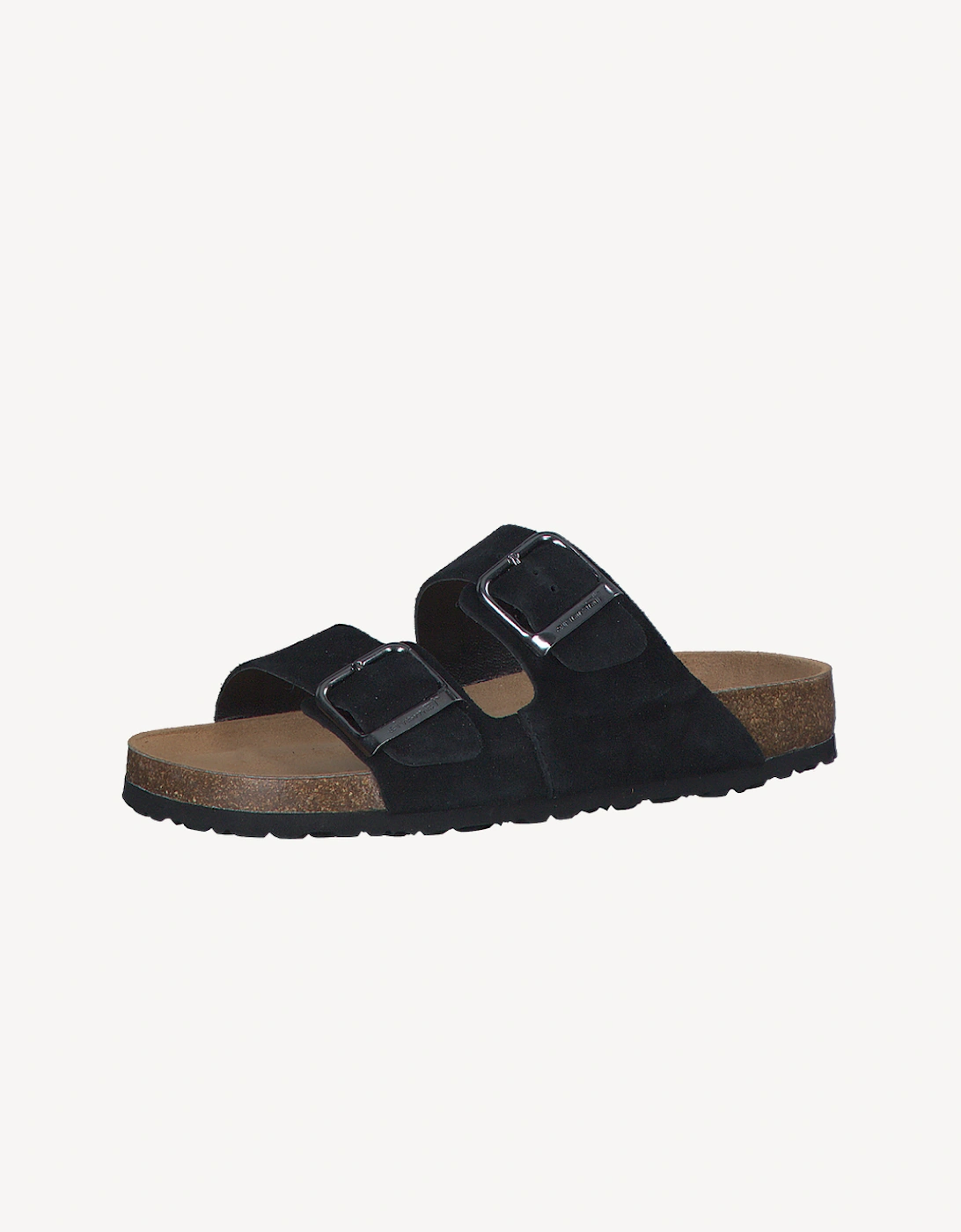 Women's 1-27543-42-001 Leather Mule Black, 6 of 5
