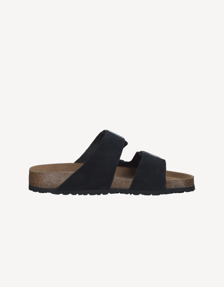 Women's 1-27543-42-001 Leather Mule Black
