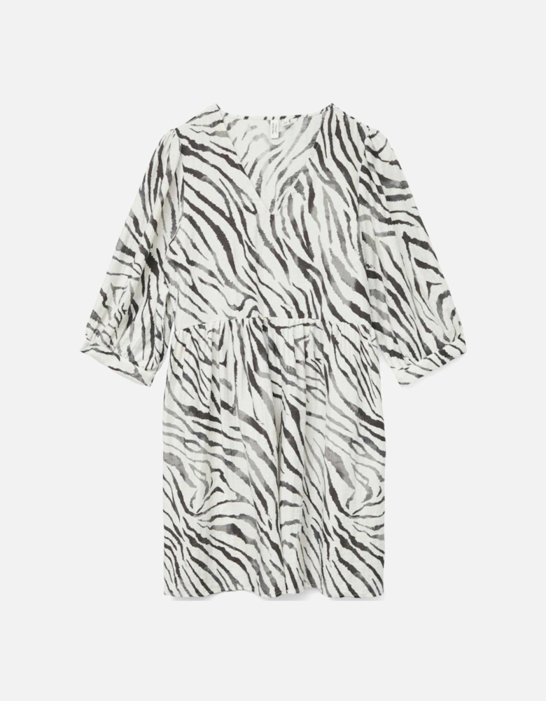 Dora Desy 3/4 V-neck Short Dress Cloud Dancer Dora