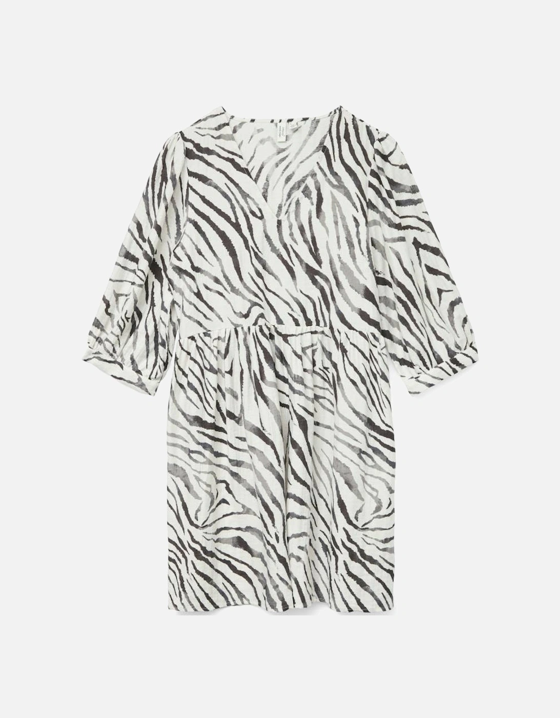 Dora Desy 3/4 V-neck Short Dress Cloud Dancer Dora