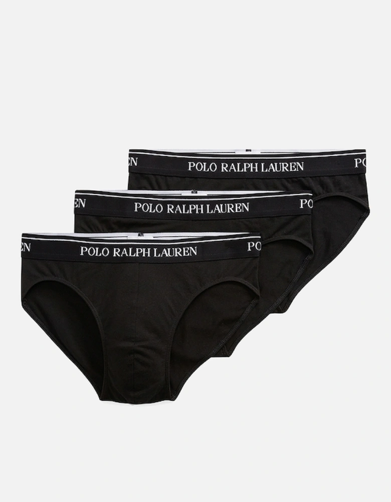 Men's 3 Pack Briefs - Black/Multi Waistband