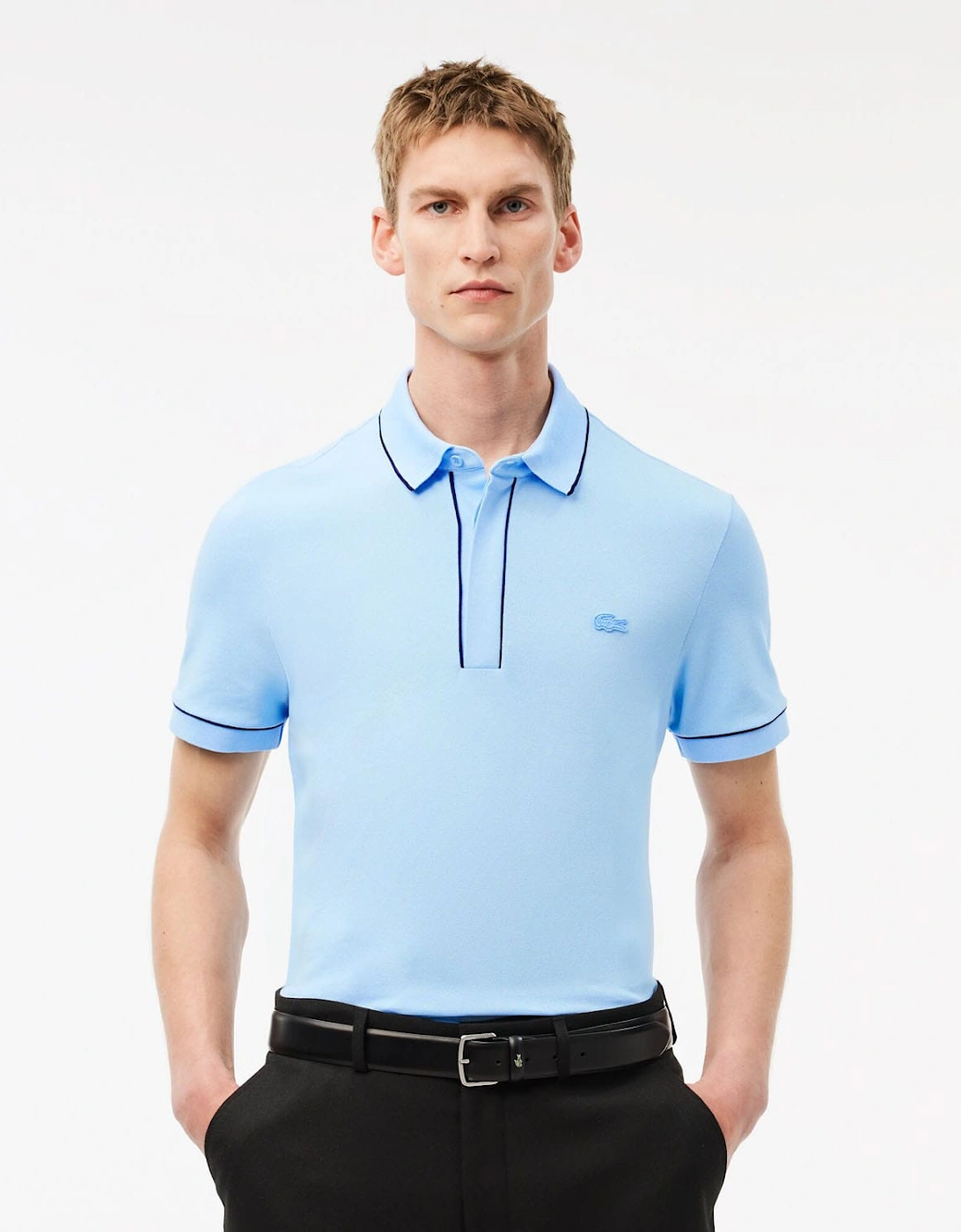 Regular Fit Paris Stretch Piqué Polo Shirt, 7 of 6