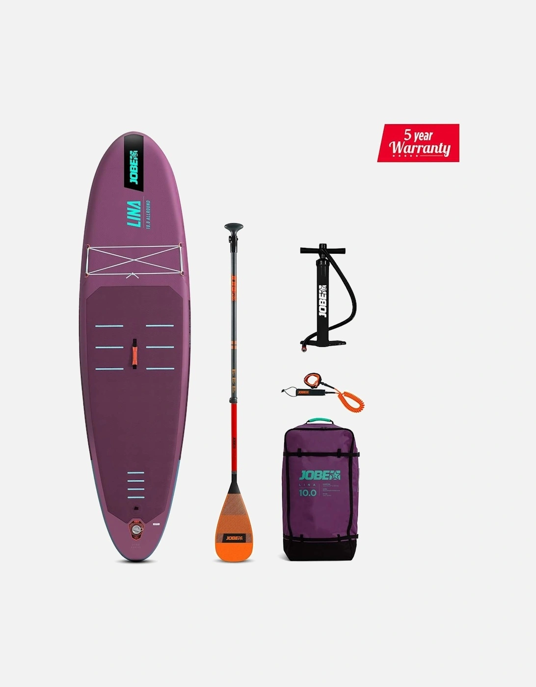 Jobe Men's Purple Na Aero Lina Sup Lite Board 10.0 Package - Os - Size: 32/38/36/34/40/30/54/56/42/44/50/48/46/52/Long/Regular/Short