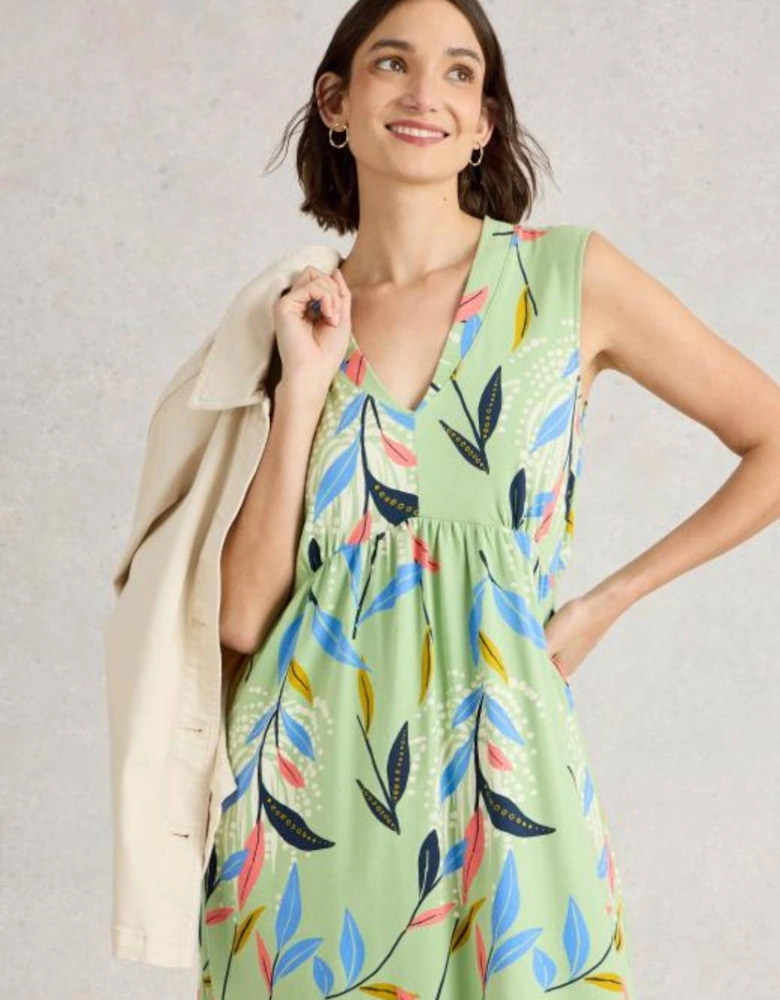 Women's Archer Jersey Maxi Dress Regular Green Multi