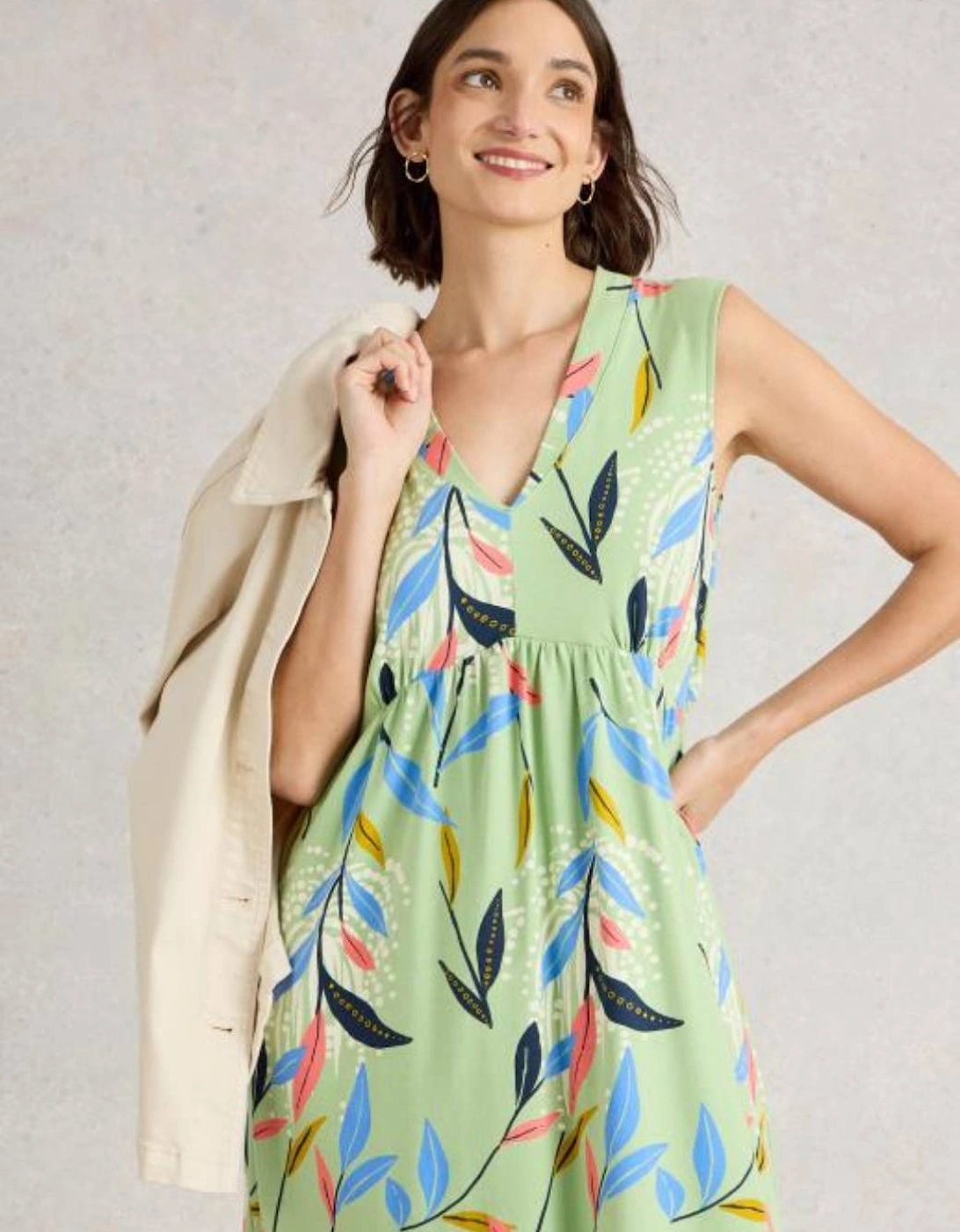 Women's Archer Jersey Maxi Dress Regular Green Multi