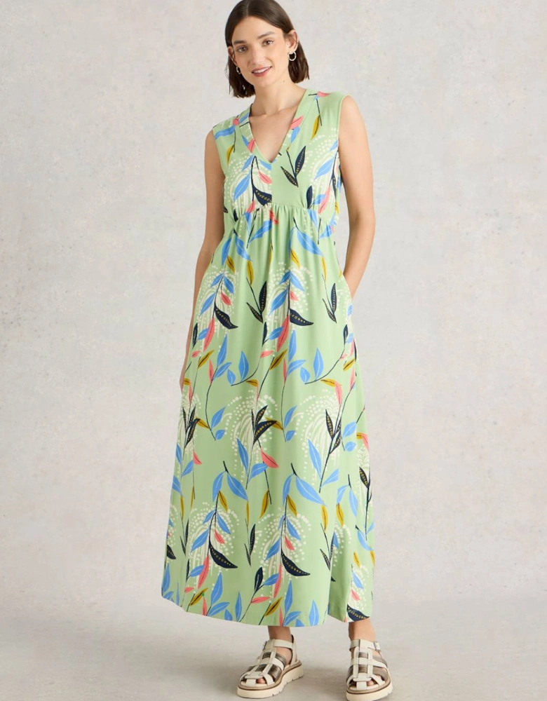 Women's Archer Jersey Maxi Dress Regular Green Multi