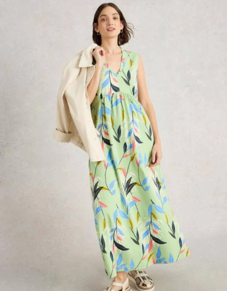 Women's Archer Jersey Maxi Dress Regular Green Multi