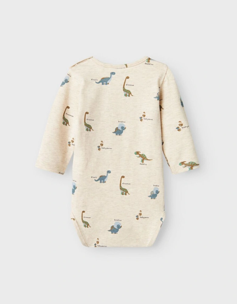 Baby Boy's Dinos Long Sleeve Body Peyote Melange