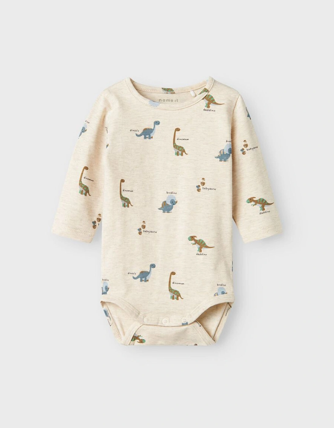 Baby Boy's Dinos Long Sleeve Body Peyote Melange, 5 of 4