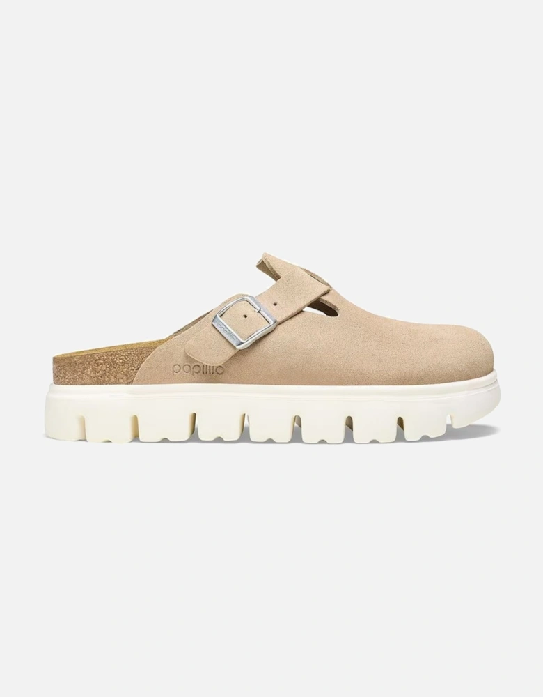 Birkenstock Women's Boston Chunky Suede Leather Narrow Fit Warm Sand