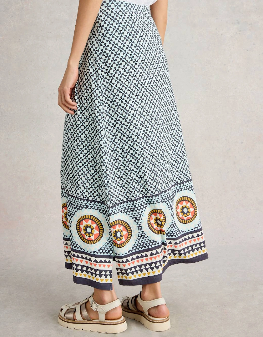 Women's Fay Jersey Maxi Column Skirt Regular Blue Multi