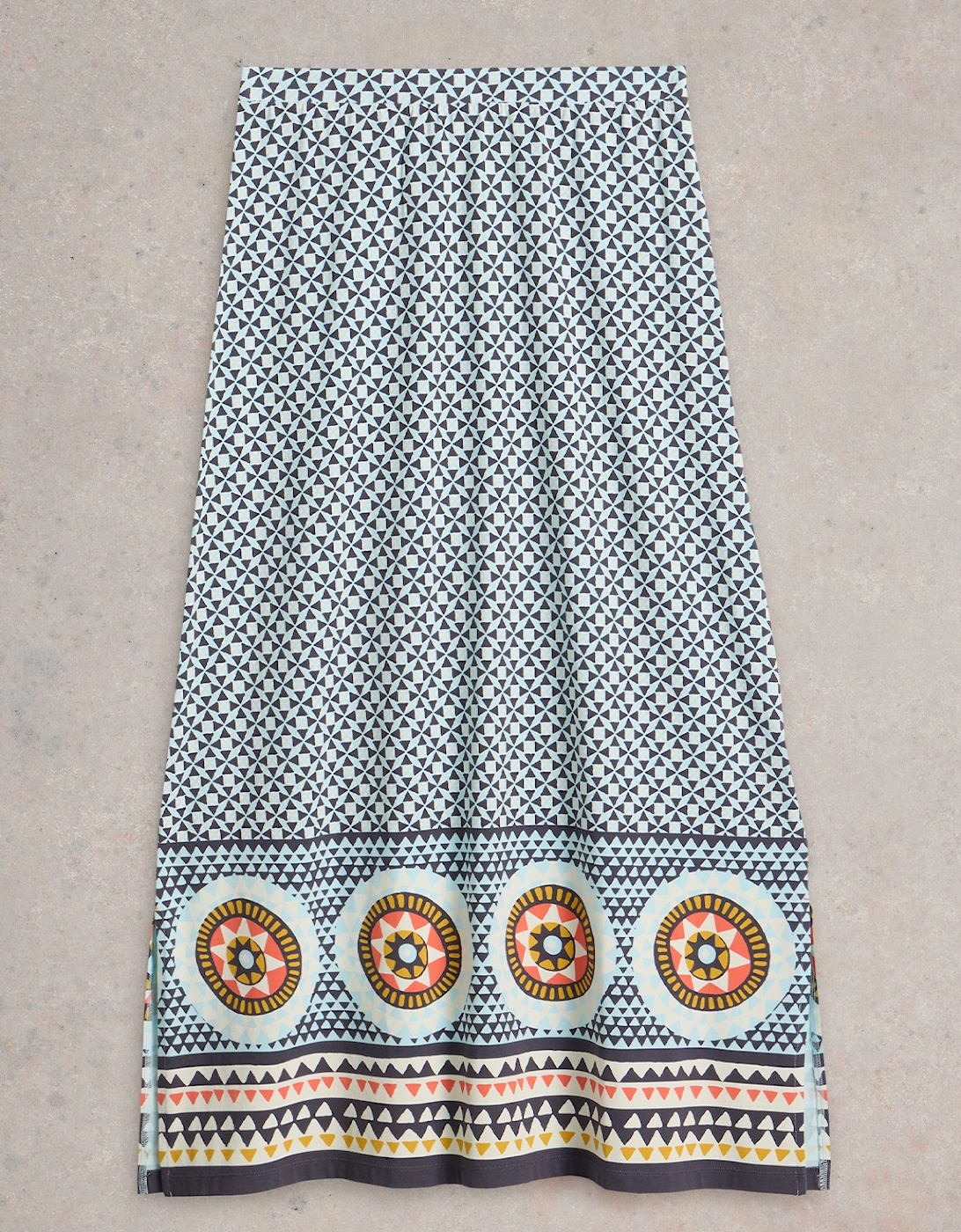 Women's Fay Jersey Maxi Column Skirt Regular Blue Multi