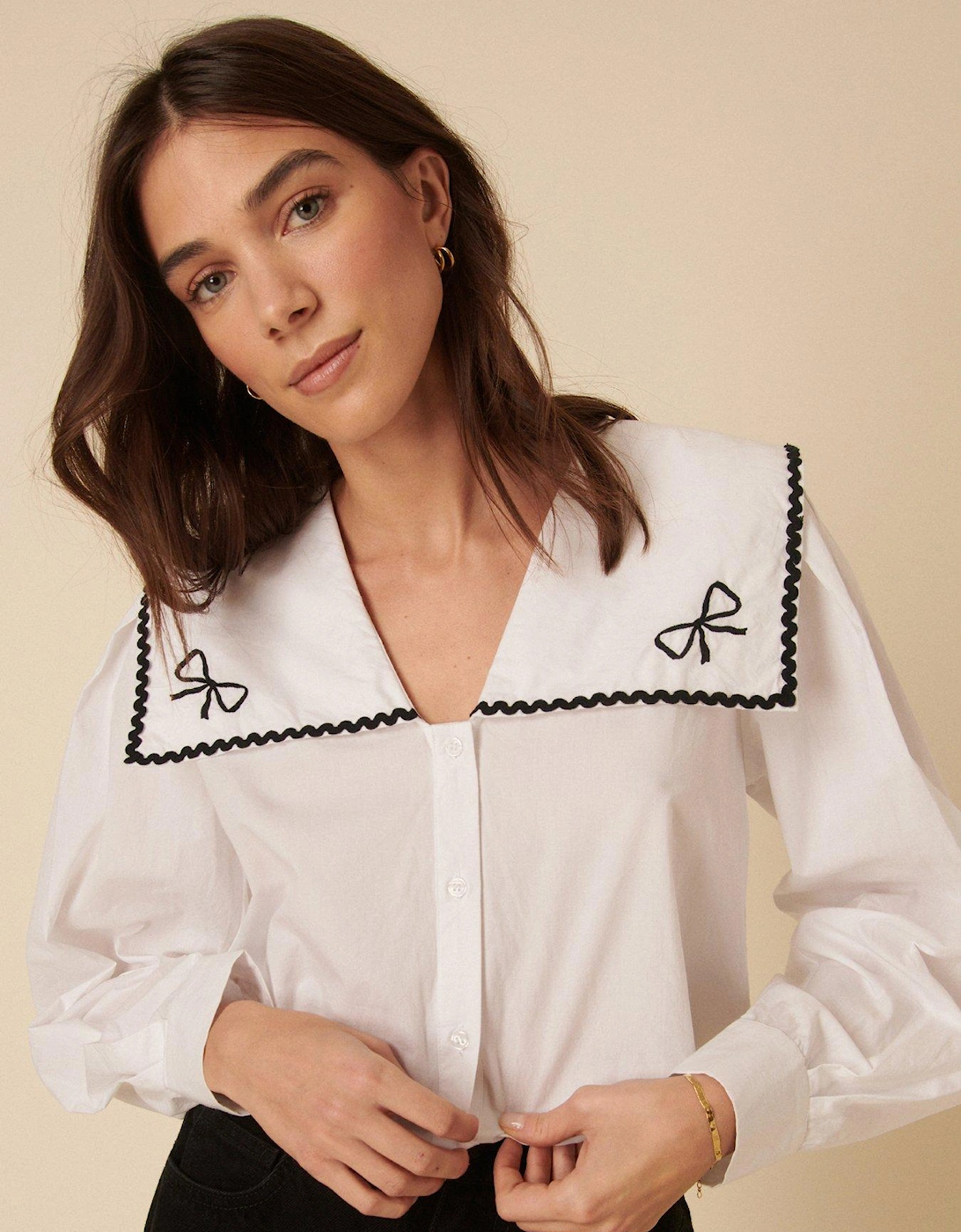 Bingley Blouse - White, 2 of 1