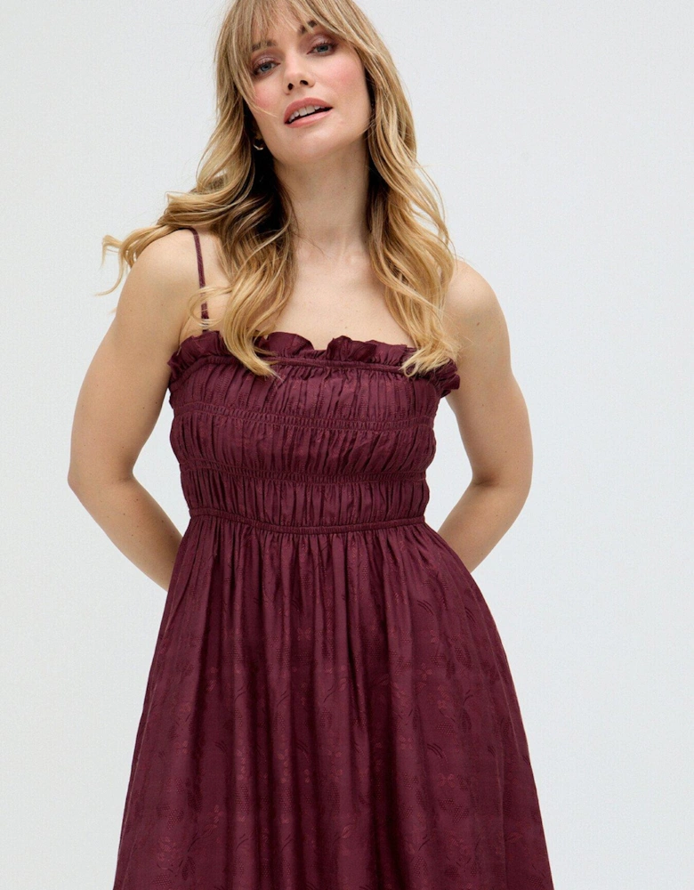 Marie All Over Jacquard Mini Dress - Green