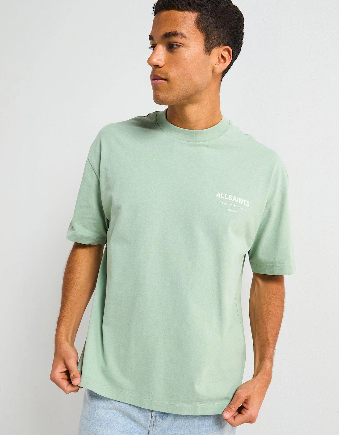 All Saints Underground Short Sleeve Crew Neck T-Shirt - Green, 2 of 1