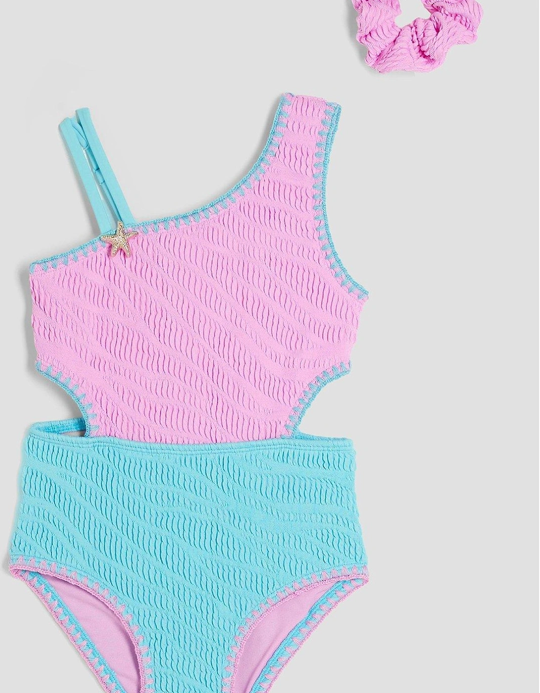 Older Girl Starfish Swimsuit Set - Purple, 2 of 1