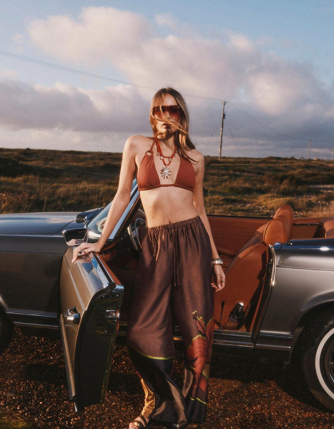Printed Beach Trousers - Brown, 2 of 1