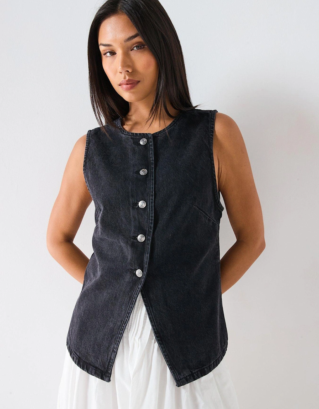 Aimee Denim Vest Top, 2 of 1