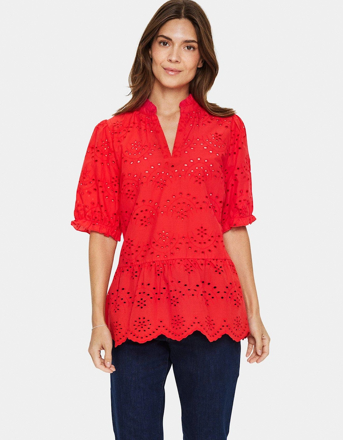Geleksa Blouse - Red, 2 of 1