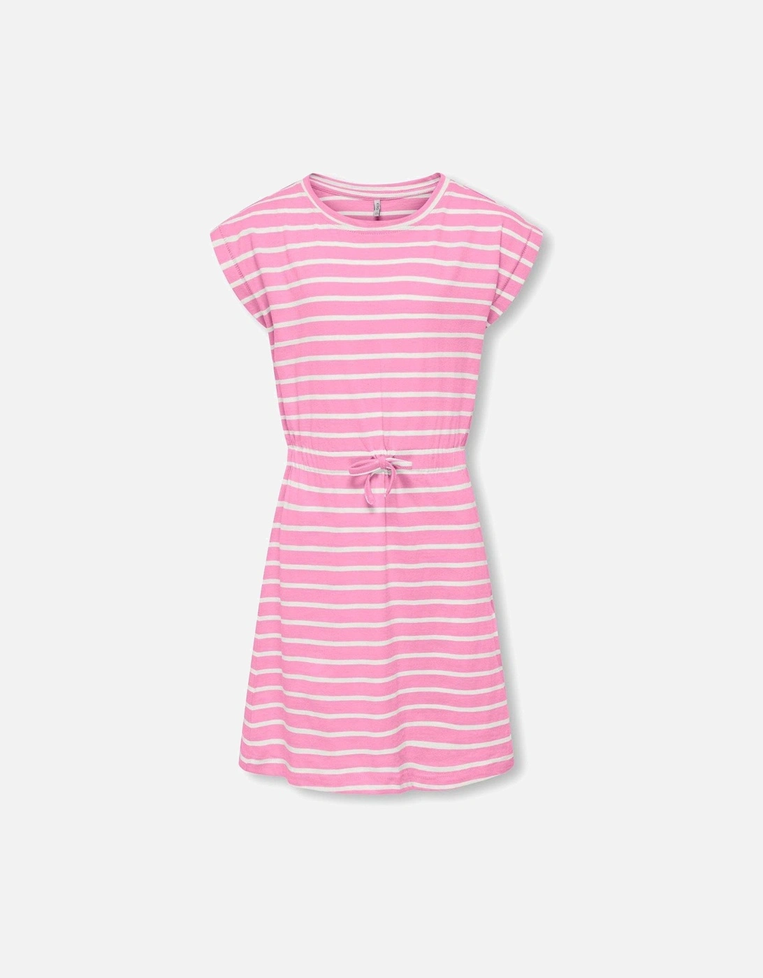 Girls Stripe Jersey Dress - Bonbon Stripes, 2 of 1