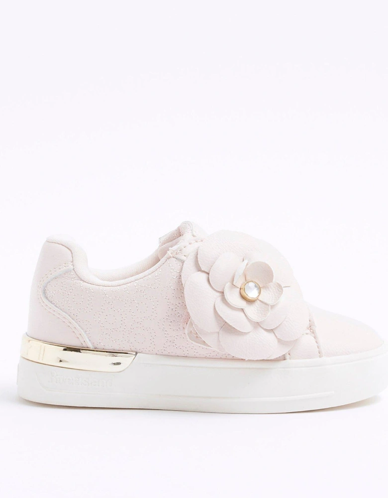 Girl Flower Trainers - Pink