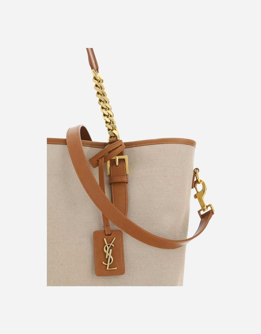 Leather Keychain Shopping Shoulder Bag Women - Beige