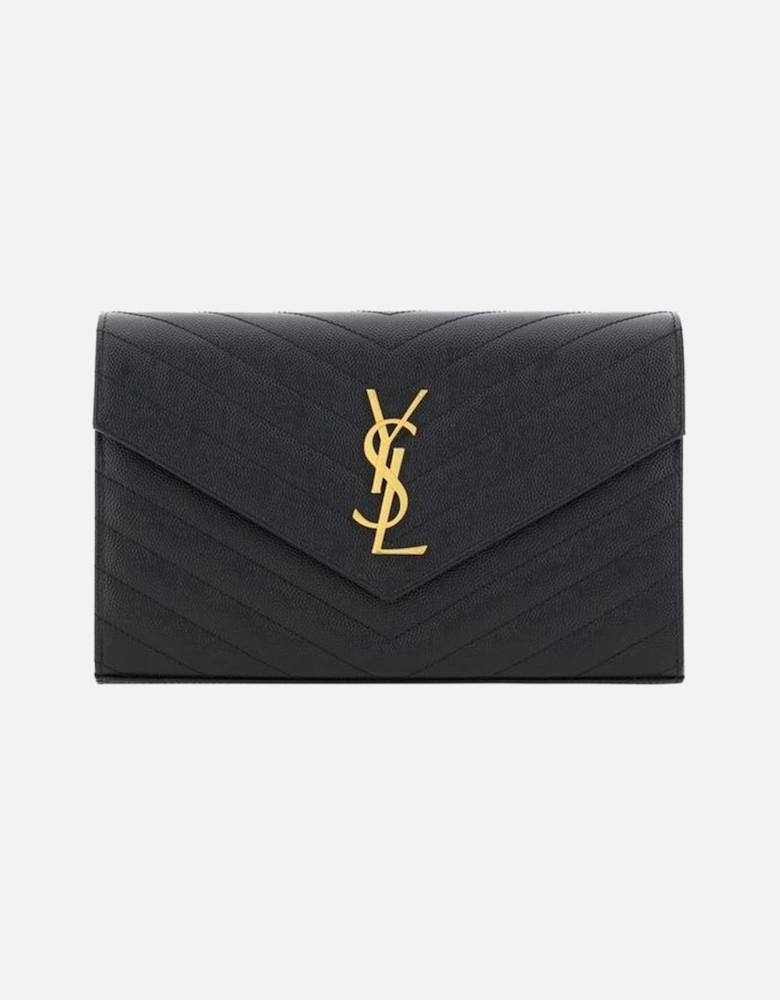 Monogram Leather Matelasse Shoulder Bag Women - Black