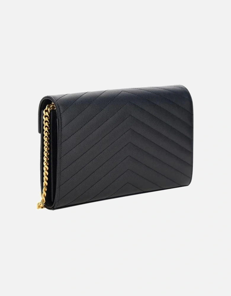 Monogram Leather Matelasse Shoulder Bag Women - Black