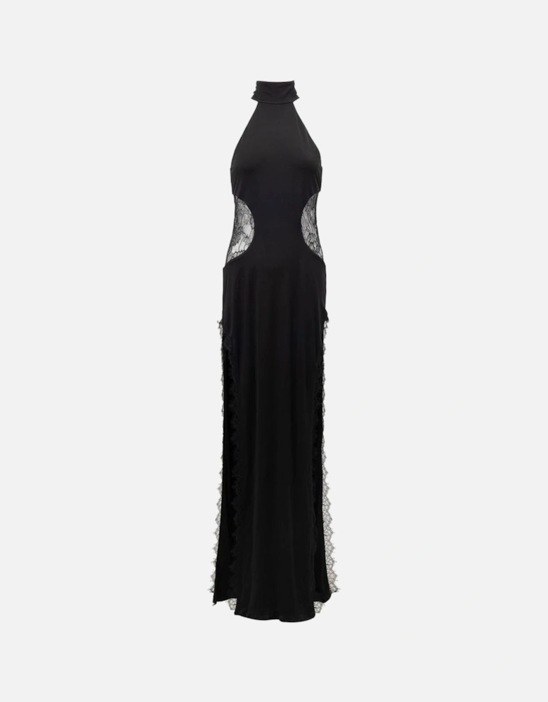 Ruffle-Trimmed Silk Chiffon Blouse Women - Black Dresses