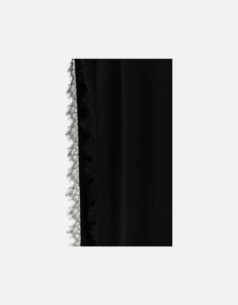 Ruffle-Trimmed Silk Chiffon Blouse Women - Black Dresses